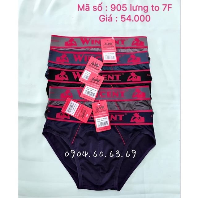 5 quần lót nam cao cấp WINCENT Lưng to 7F
