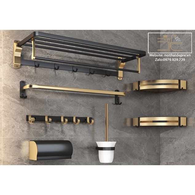 -Giá để khăn tắm - treo khăn mặt - Thiết bị phòng tắm - Nội thất phòng tắm - Nhà Tắm thông minh Combo vàng