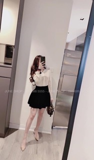 Áo sơ mi phối ren