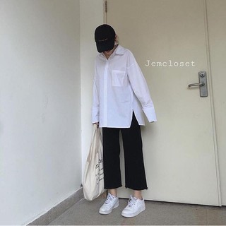  Áo sơ mi Hàn Quốc - xẻ tà    Jem Closet   