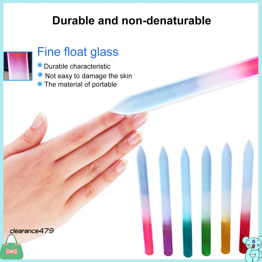 (Hàng Mới Về) Bộ 6 Cây Dũa Móng Tay Thủy Tinh Hai Mặt Sử Dụng Tại Nhà | BigBuy360 - bigbuy360.vn