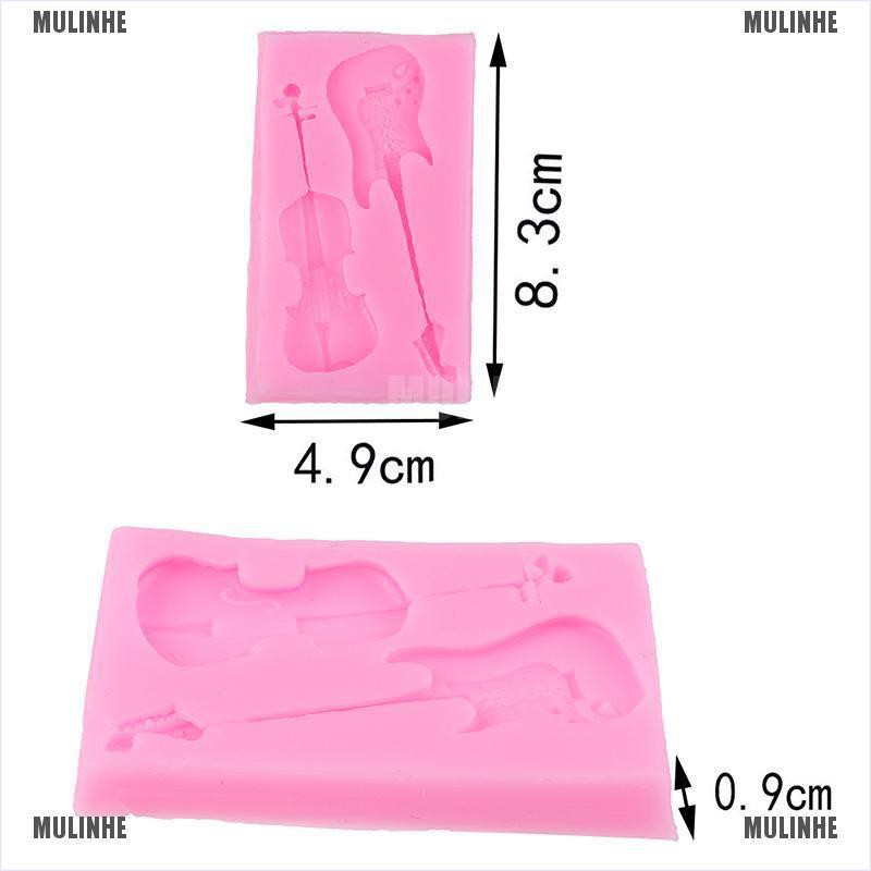 Khuôn Silicone Làm Bánh / Sô Cô La / Sô Cô La Hình Đàn Ghita / Violin