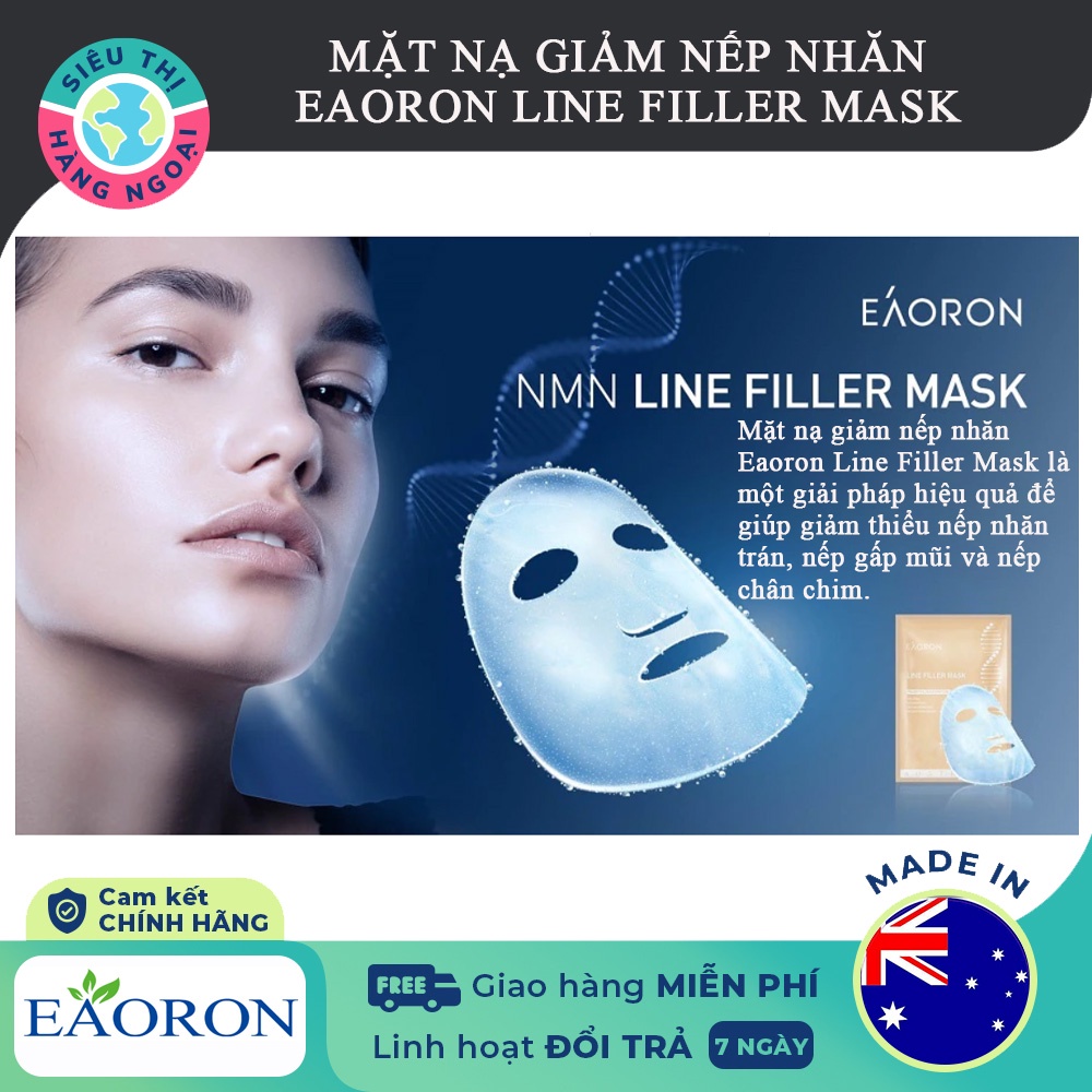 Mặt nạ dưỡng da Eaoron - 5 miếng [Săn chắc cơ mặt;mờ nám, tàn nhang; khóa ẩm] Hàng Úc