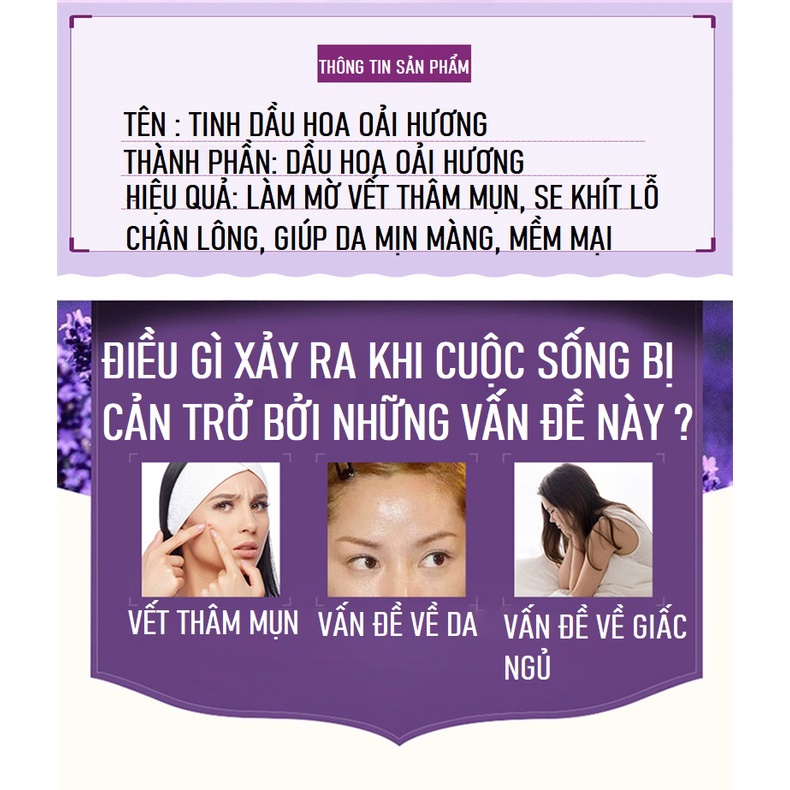 Tinh dầu oải hương, tinh dầu oải hương thơm phòng, tinh dầu oải hương giúp dễ ngủ