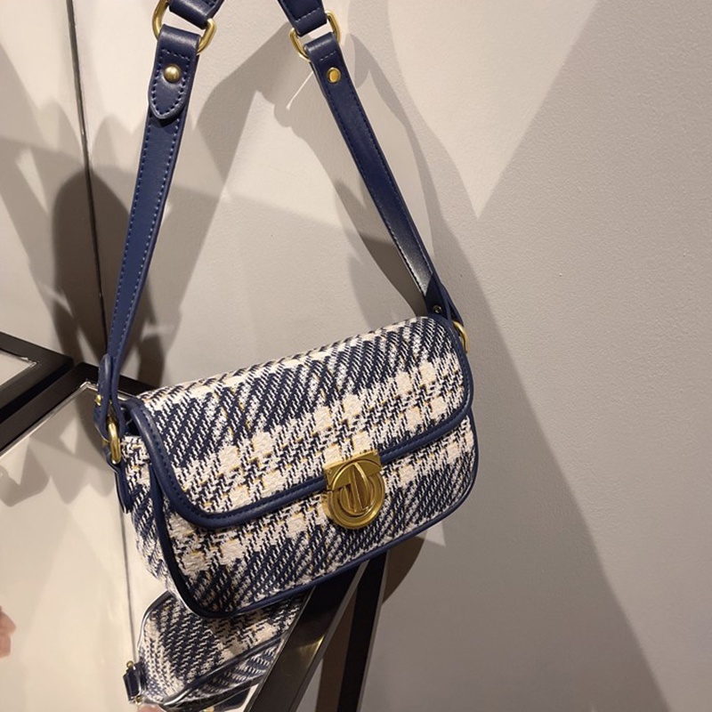 Túi đeo chéo IELGY họa tiết caro chất lượng cao dễ phối đồ sành điệu cho nữ