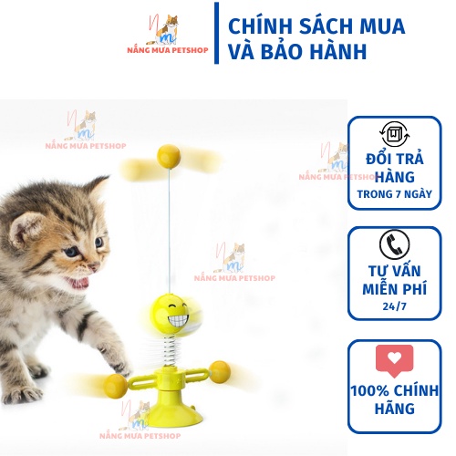 Đồ chơi cho mèo, đồ chơi mèo cối xay gió mặt cười, đồ chơi mèo