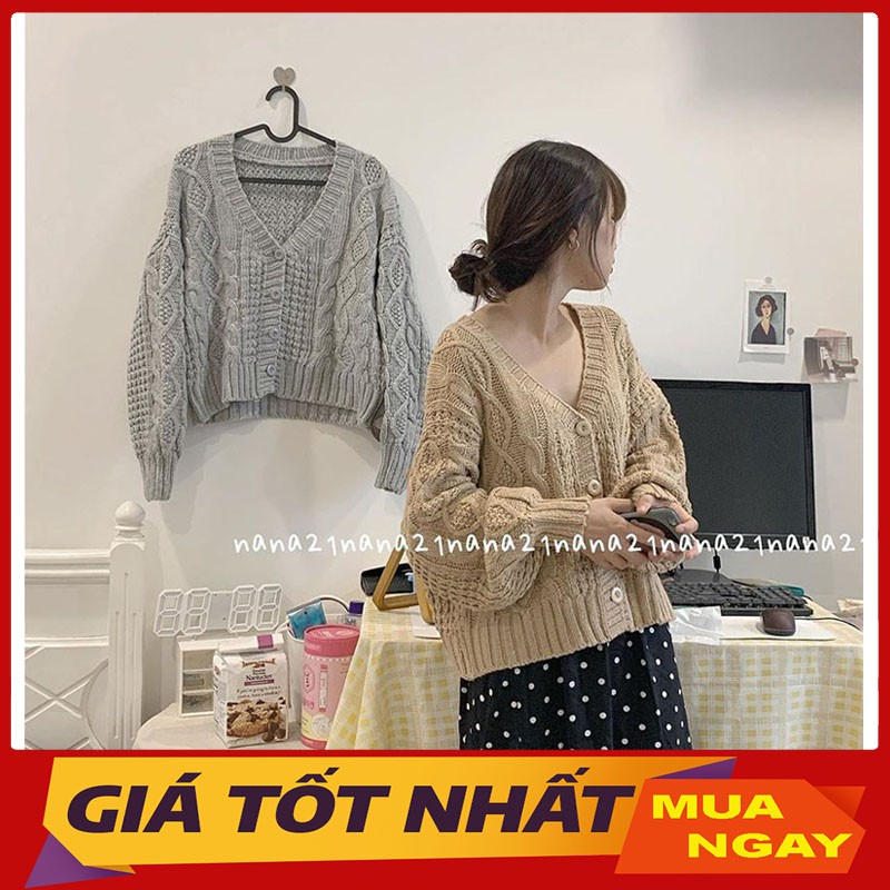 Áo Khoác Cardigan Nữ Len Thừng Siêu Xinh Chất Đẹp CN11