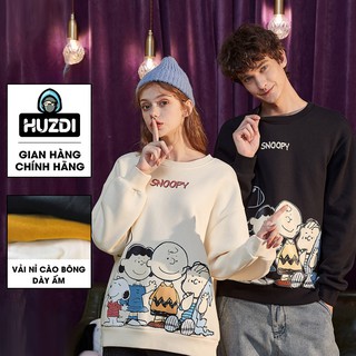 Áo Khoác Sweater Cặp Nam Nữ Unisex - Áo Sweater Cặp Cute Phong Cách Hàn Quốc - HUZDI mã SWT004