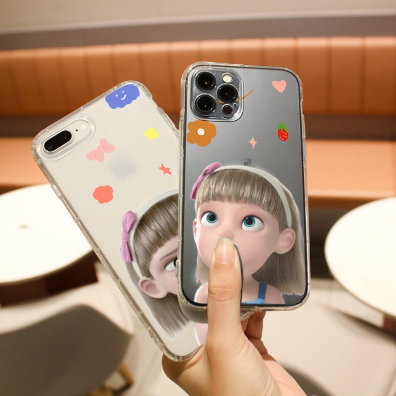 Ốp lưng iphone 6, 6s plus, 7 8 Plus, X, XS, XR, XSMAX, 11, 12, 13 PROMAX TRONG SUỐT BÉ GÁI KHÓ TÍNH PKVN