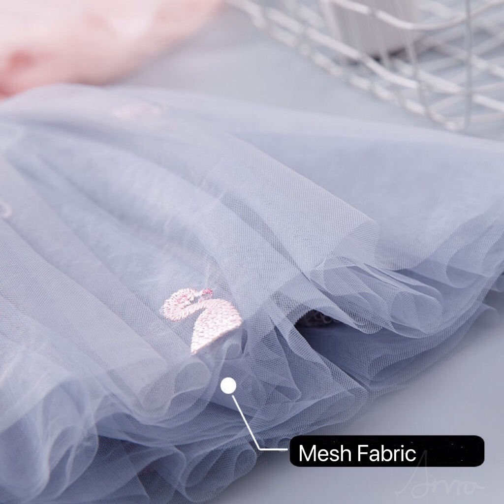 Chân VáY XòE Ren HìNh Chim HồNg HạC|Chân Váy Xòe Phối Ren Xinh Xắn Chất Lượng Dành Cho Bé 1-10 Tuổi