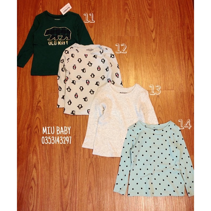 Áo dài tay Olđnavyy bé trai bé gái xuat du