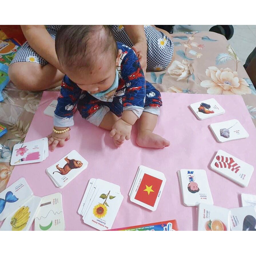 Flashcard- bộ thẻ học thông minh cho bé💥[ FREESHIP] 💥bộ 16 chủ đề với 416 thẻ song ngữ khác nhau,kích thích trí não bé💥