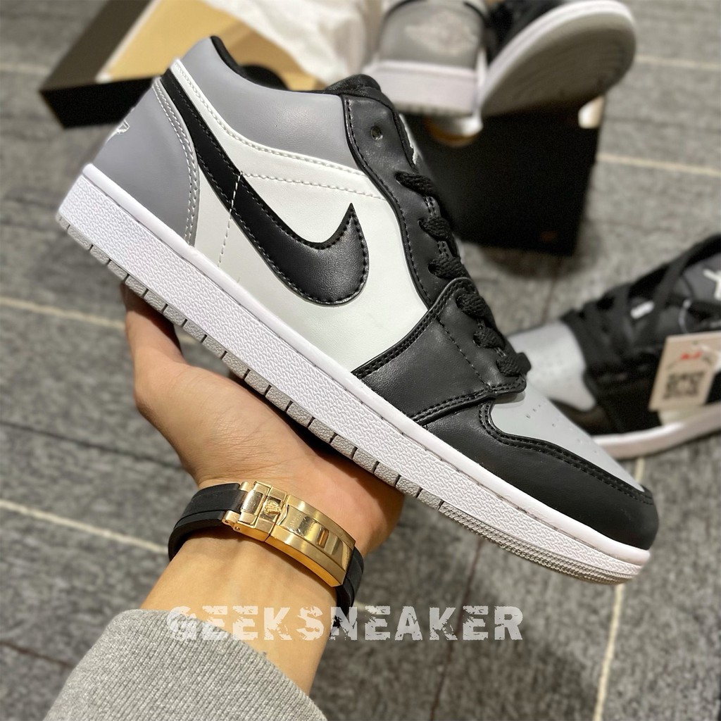 [GeekSneaker] Giày Jordan 1 Low Grey Toe - Xám Đen