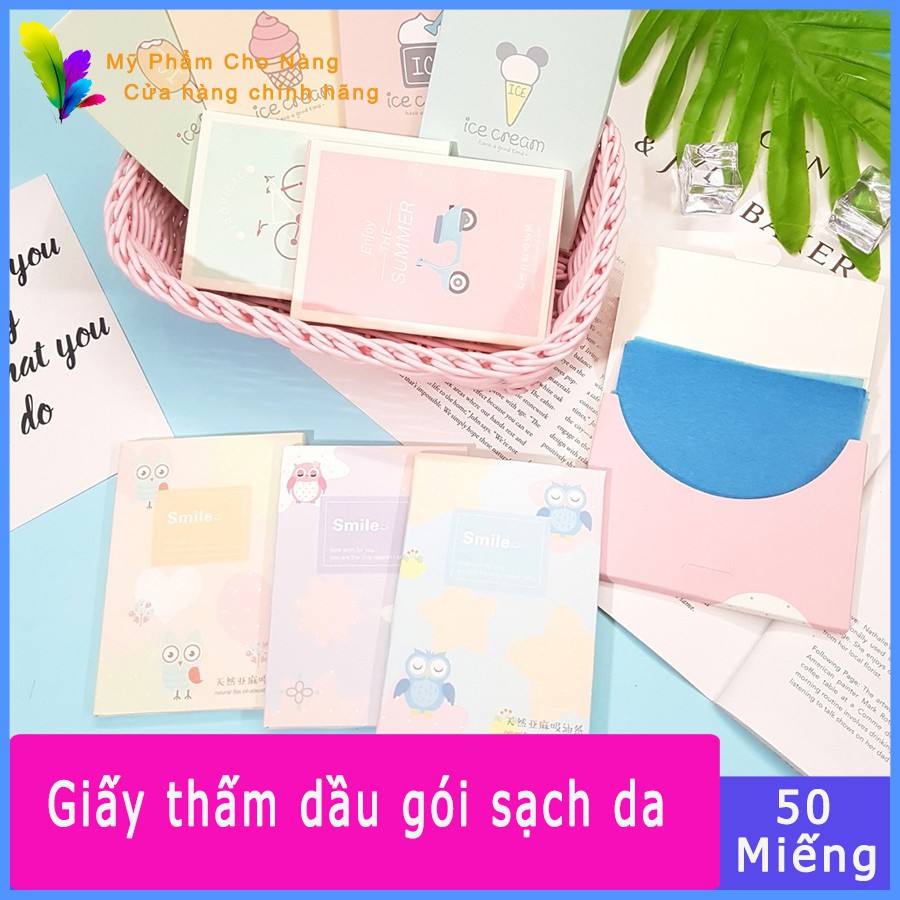 Một Gói 50 Tờ Giấy Thấm Dầu Hàng Nội Địa Trung