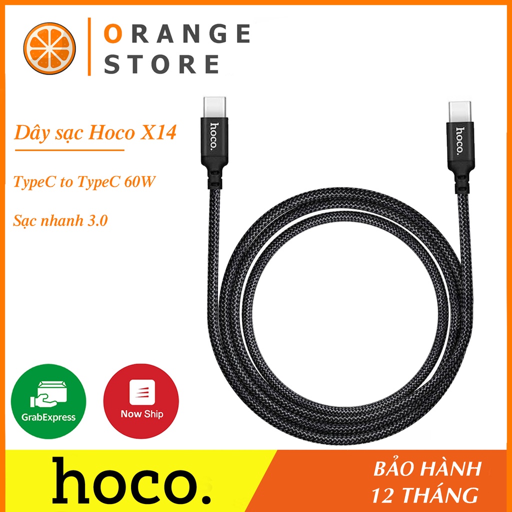 Dây sạc Type-c chính hãng Hoco x14 Type C 1M/2M  sạc nhanh samsung/oppo/xiaomi....