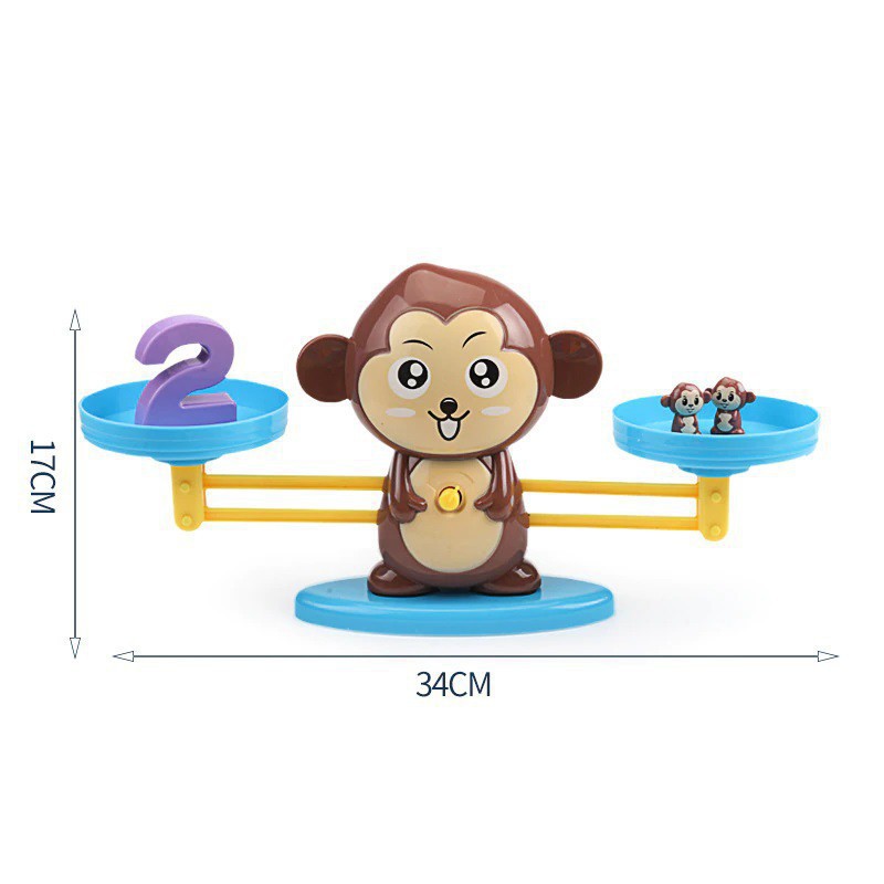 Đồ chơi toán học, bộ đồ chơi con khỉ học toán cân bằng thông minh
