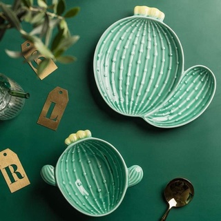 Set bát đĩa xương rồng đáng iu