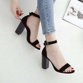 Giày sandan da lộn 7 cm.