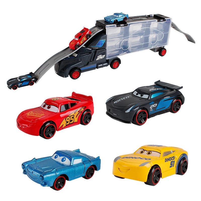 [Mã LIFETOYS1 giảm 30K đơn 99K] Xe Tải Đồ Chơi 6 Xe Hơi Trong 1 Xe Tải Hoạt Hình Disney Pixar Dành Cho Bé