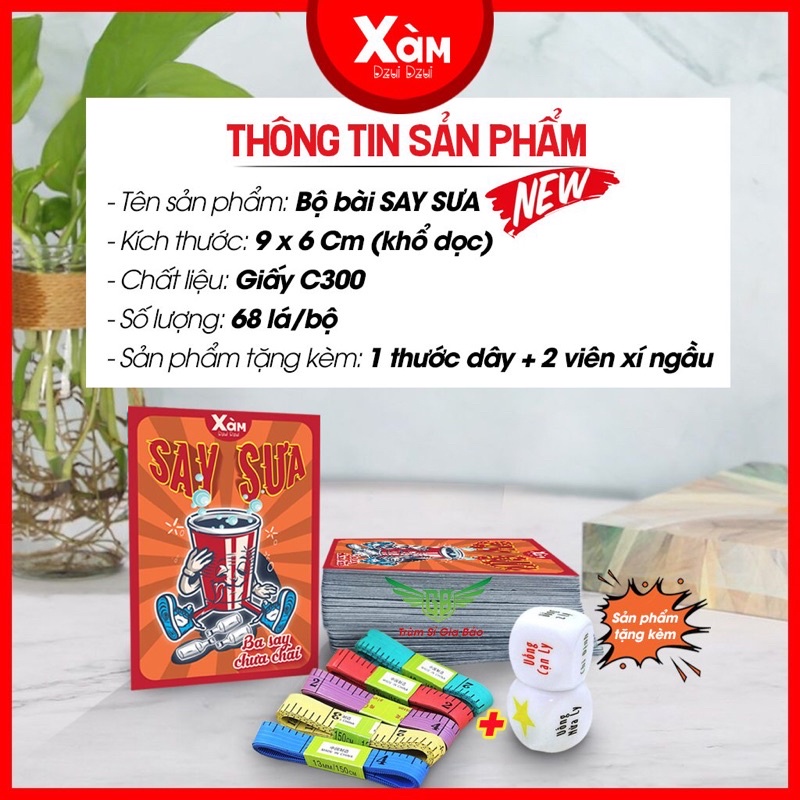 Bộ bài drinking game XÀM phiên bản SAY SƯA , bộ bài ăn nhậu uống  68 lá hot trend