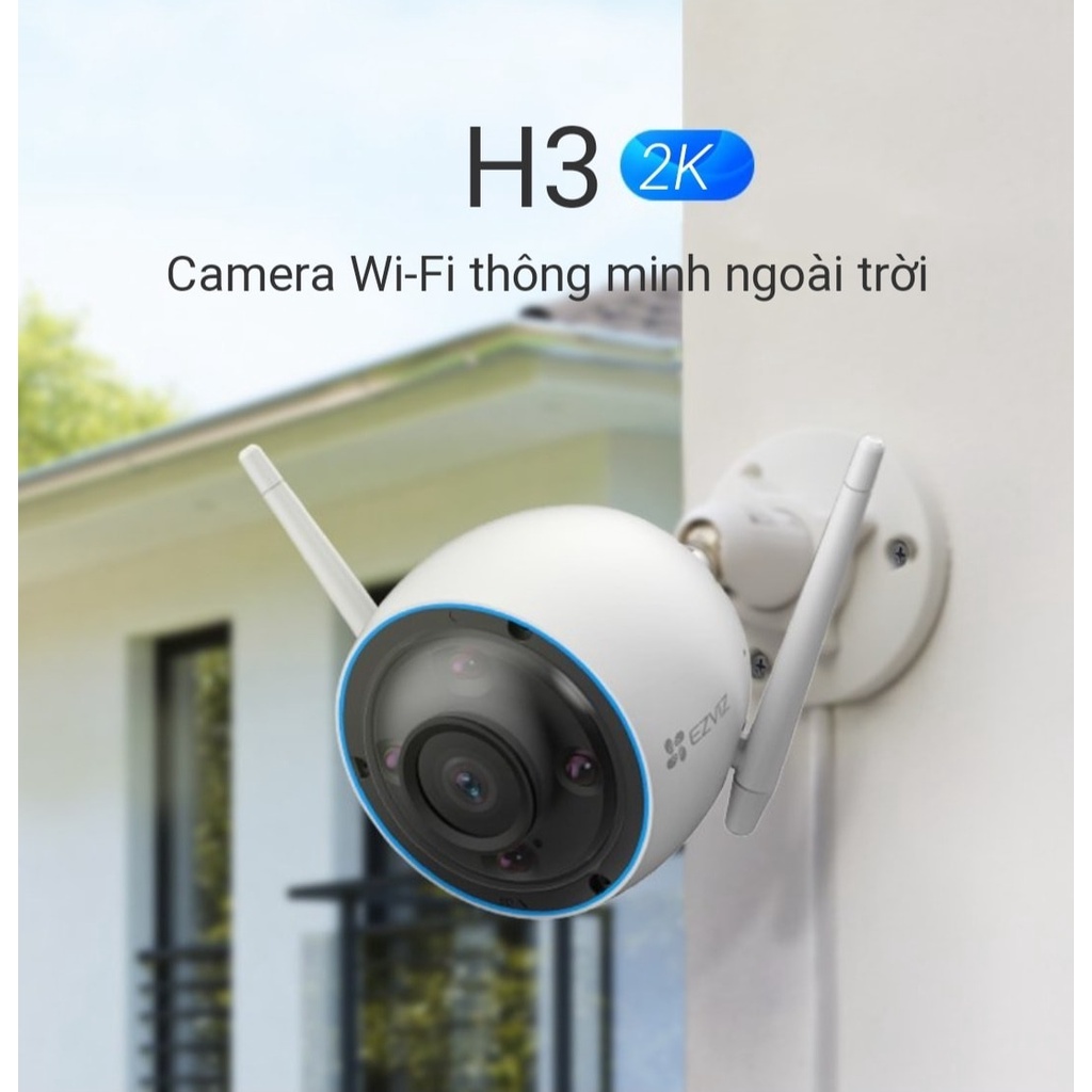 Camera IP WIFI EZVIZ H3 2K 3MP, Full HD 3.0MP, Đàm Thoại 2 Chiều, H3 3MP Chuẩn H.265, Thông Minh - VTS Store