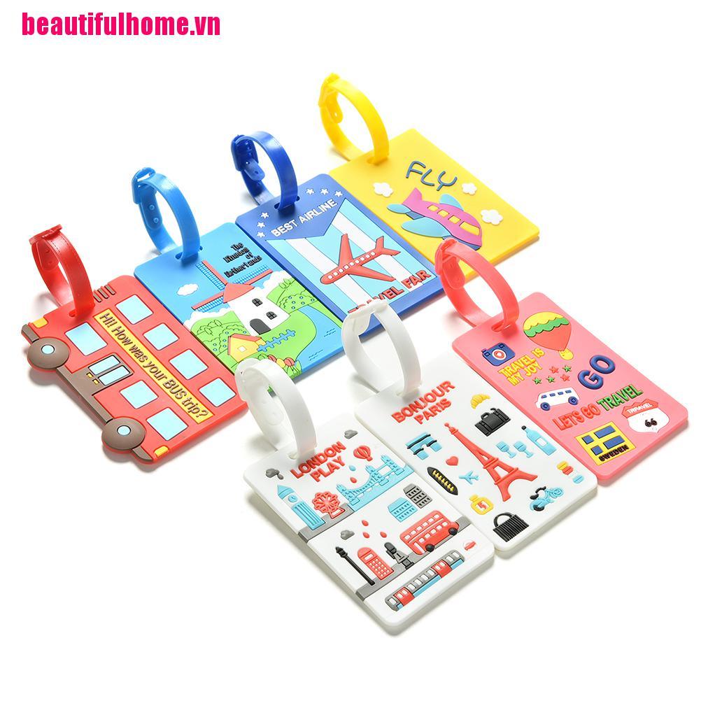 {beautifulhome.vn}Luggage Tags Labels Strap Name Address ID Suitcase Bag Baggage Travel Label Tag