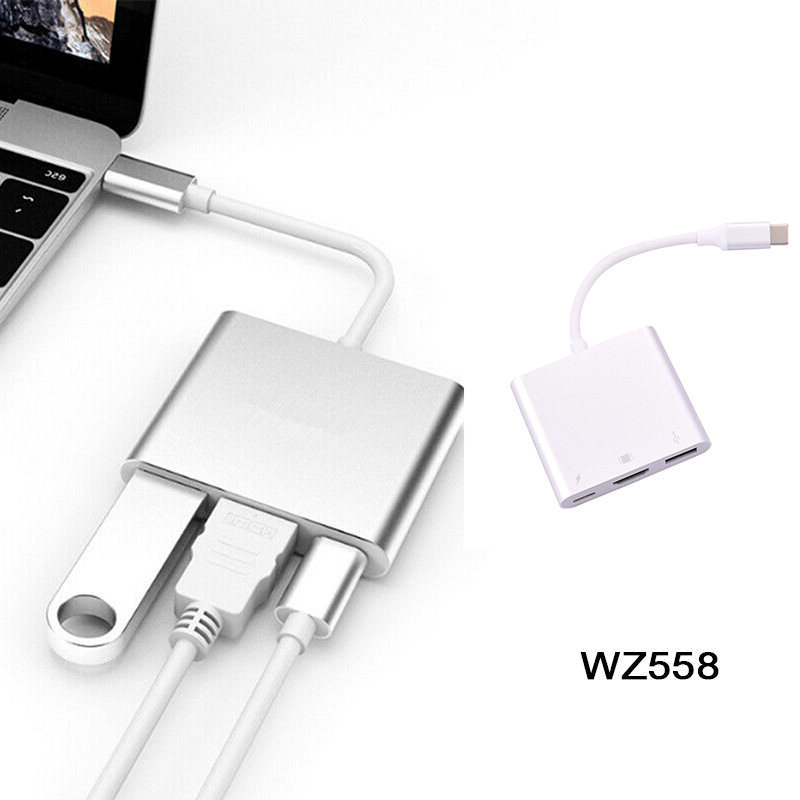 Bộ Chuyển Đổi 3 Trong 1 Loại C Sang Hdmi Usb-c 3.0