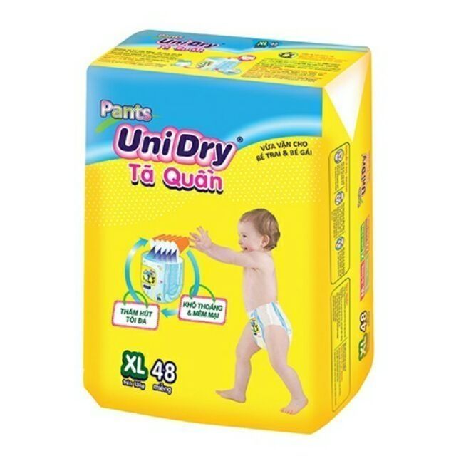 Tả quần unidry xl 48miếng 12-17kg - tặng kèm 4 bóp nhỏ xinh như hình