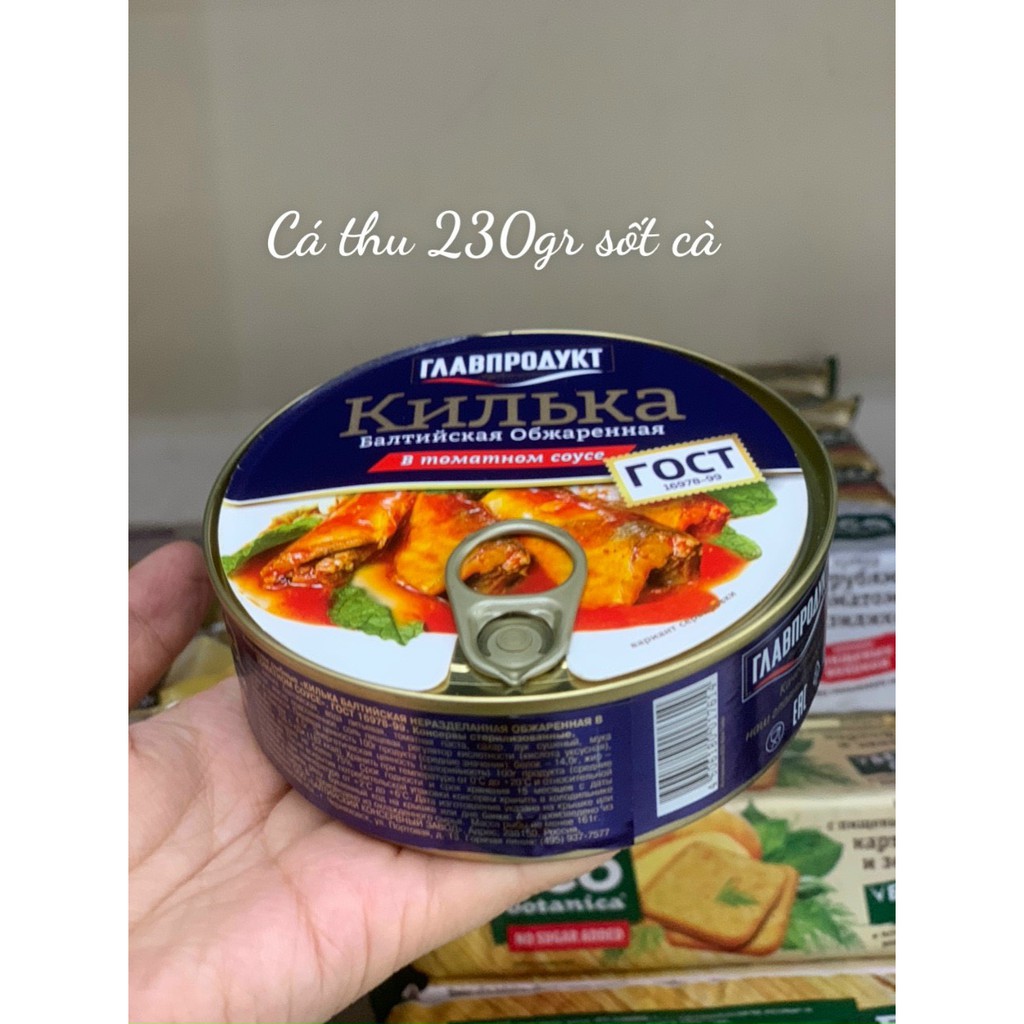 Cá trích sốt cà chua 230g ( Hàng chuẩn Nga )