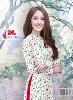 Vải áo dài hoa nhí
