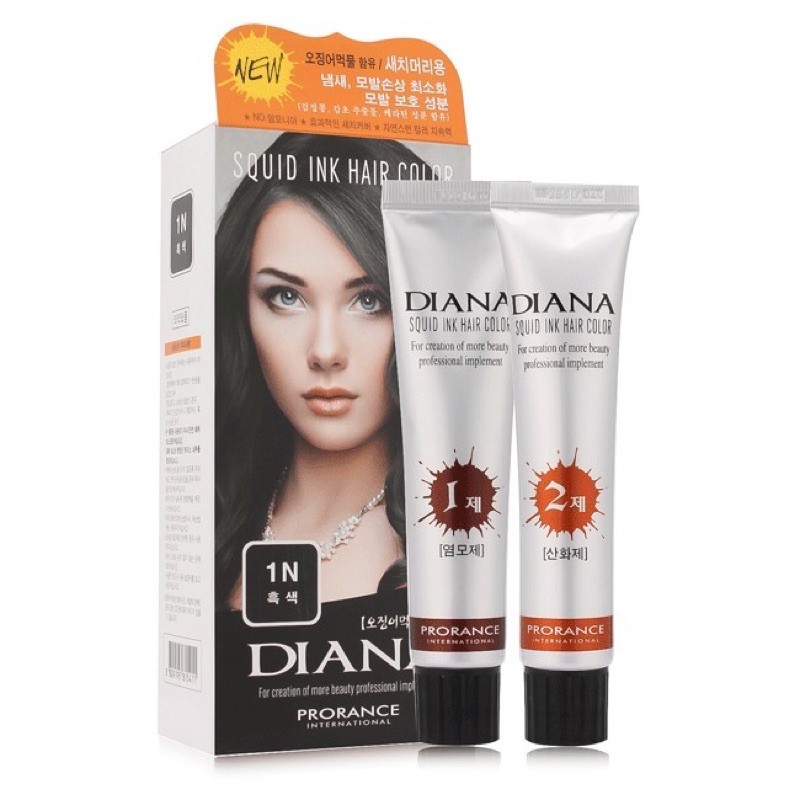 Thuốc nhuộm tóc phủ bạc – PRORANCE DIANA SQUID INK HAIR COLOR – 60G*2 /BAO GỒM 4 LOẠI :