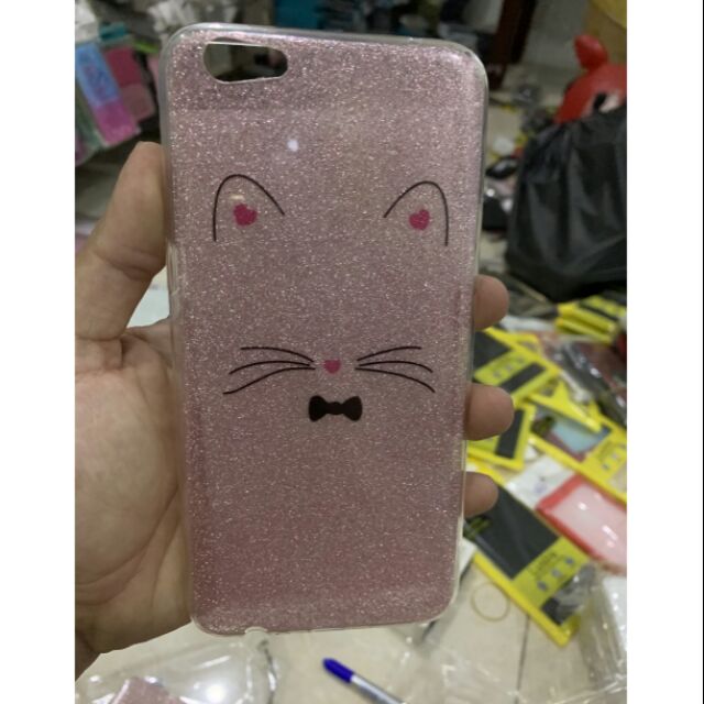 Ốp lưng Oppo F3 plus dẻo hình kim tuyến