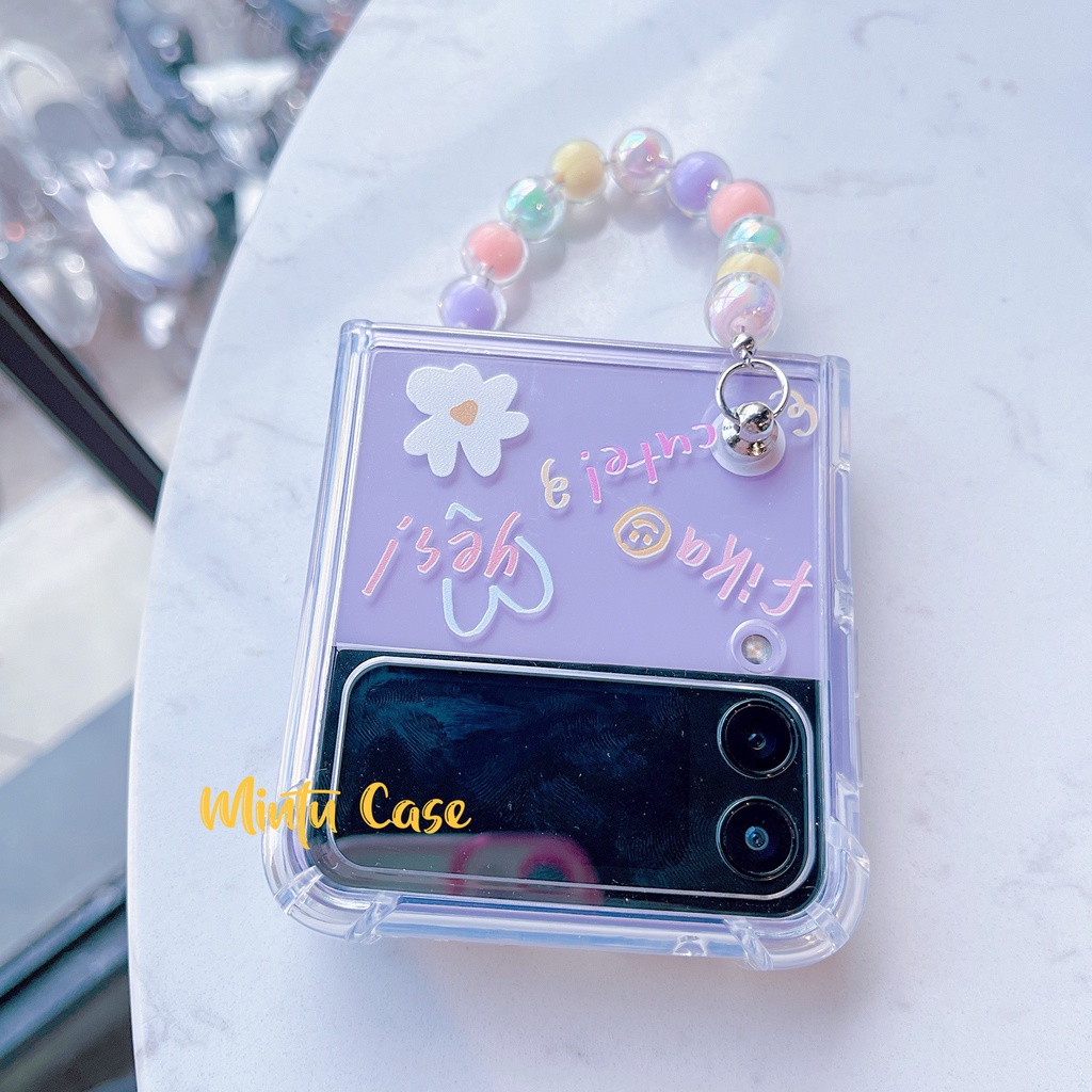 Ốp Samsung Galaxy Z Flip 4 / Z Flip4 5G / Z Flip3 5G / Z Flip 3 kèm móc khóa - ZF302