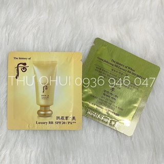 1 gói kem trang điềm nền mịn đẹp tự nhiên Whoo Luxury BB Cream 1ml