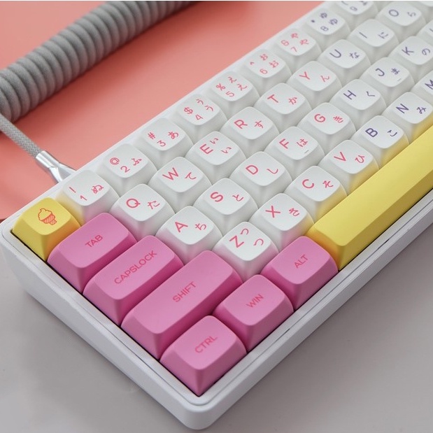 Ice Cream Keycaps Kem | QX1 profile| PBT Dye-sub Keycap | Suitable for most mechanical keyboards