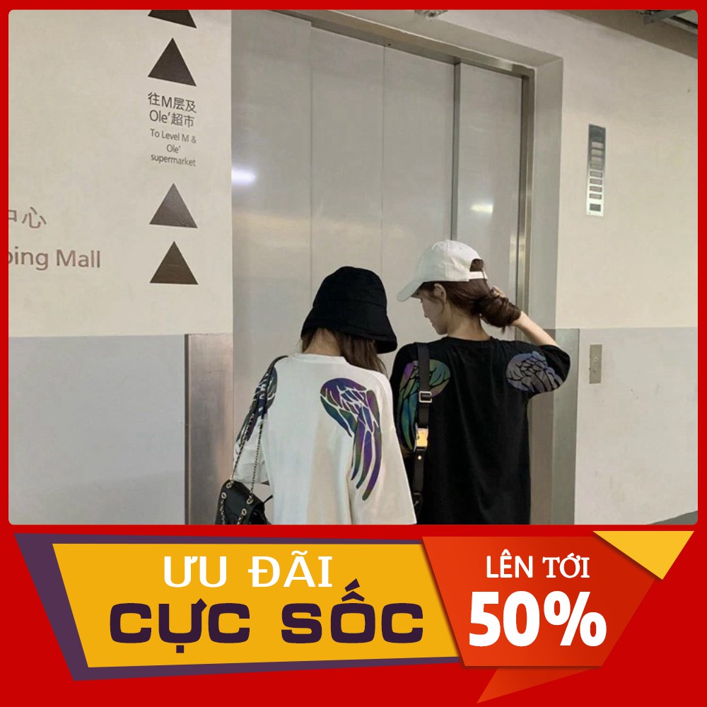 Áo thun Phản Quang 7 Màu Tay Lỡ Nam Nữ Đôi Cánh Vai [Giá sỉ bán lẻ]