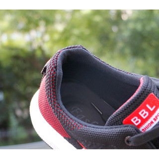 Giày Sneaker nam cao cấp mới - đỏ đen