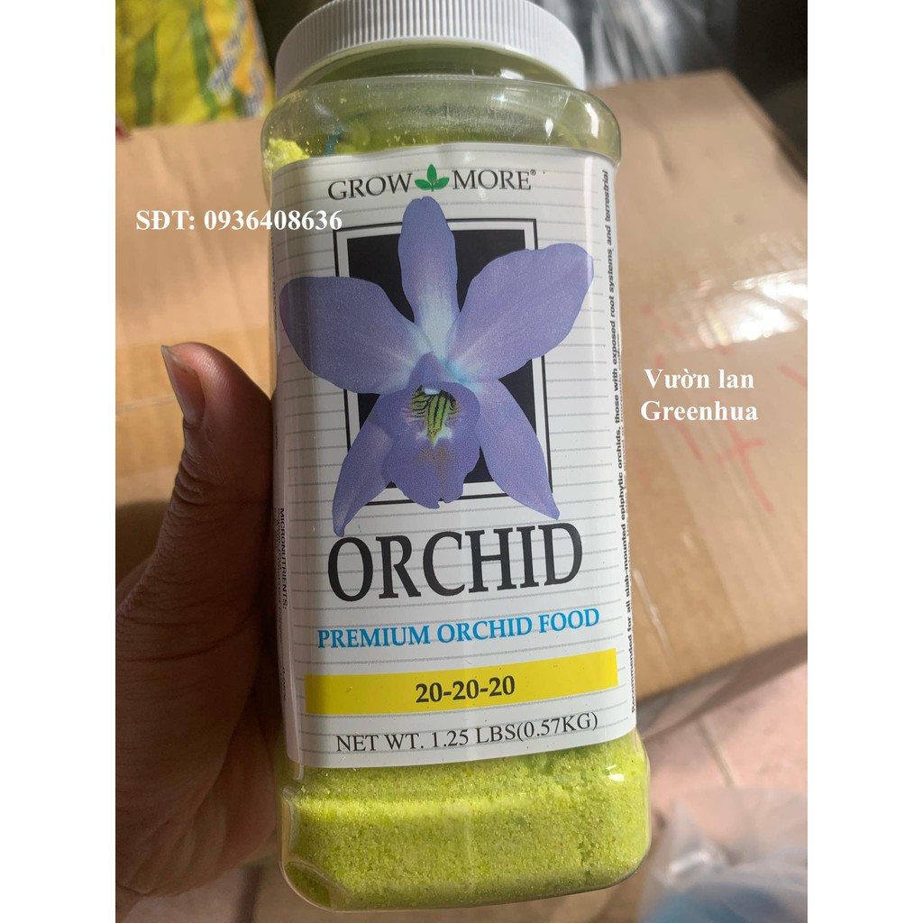 Phân bón cao cấp PREMIUM ORCHID FOOD GROW MORE chuyên dụng cho Lan NHẬP KHẨU MỸ