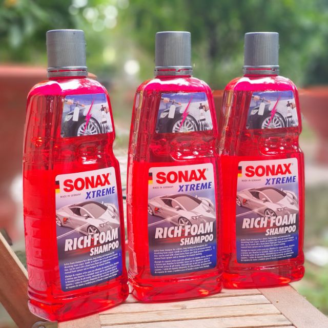 SONAX - Nước Rửa Xe Nhiều Bọt Đậm Đặc Cao Cấp (Sonax Xtrem Rich Foam Shampoo  1000ml) [Hàng Đức Chính Hãng]