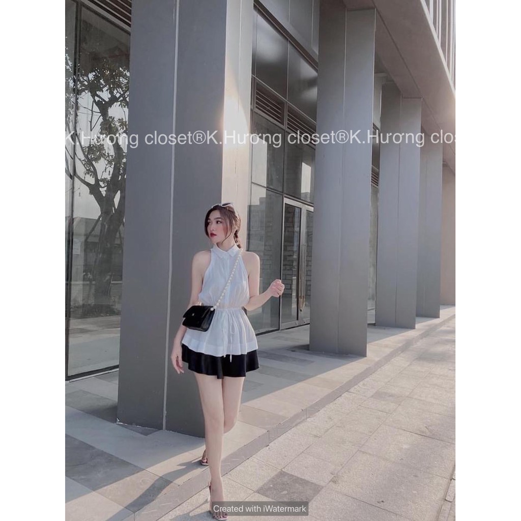 Set Bộ Nữ_Set Đồ Bộ Kiểu Áo Sát Nách Chun Eo Mix Chân Váy Xòe 2 Lớp Siêu Xinh Freesize < 58kg Mặc Xinh