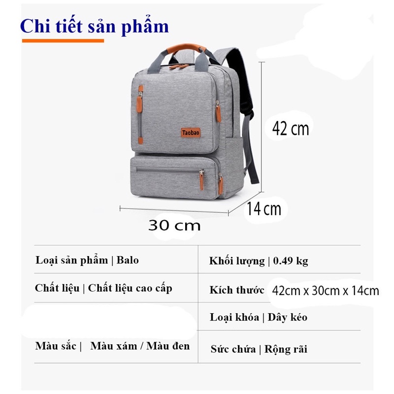 Balo Laptop Thời Trang Chất Vải Canvas Cao Cấp Backpack 2810 Clothes Shop Balo Laptop Đi Học Đi Chơi Ulzzang Unisex