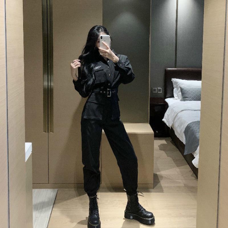 Áo liền quần dài tay cá tính thời trang mùa thu 2022 dành cho nữ