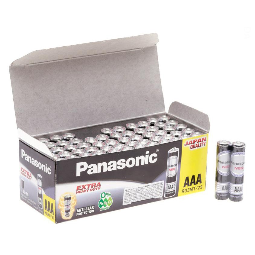 Pin Than Đen AAA Panasonic R03NT/2S-V (Hộp 60 Viên) - Hàng Chính Hãng