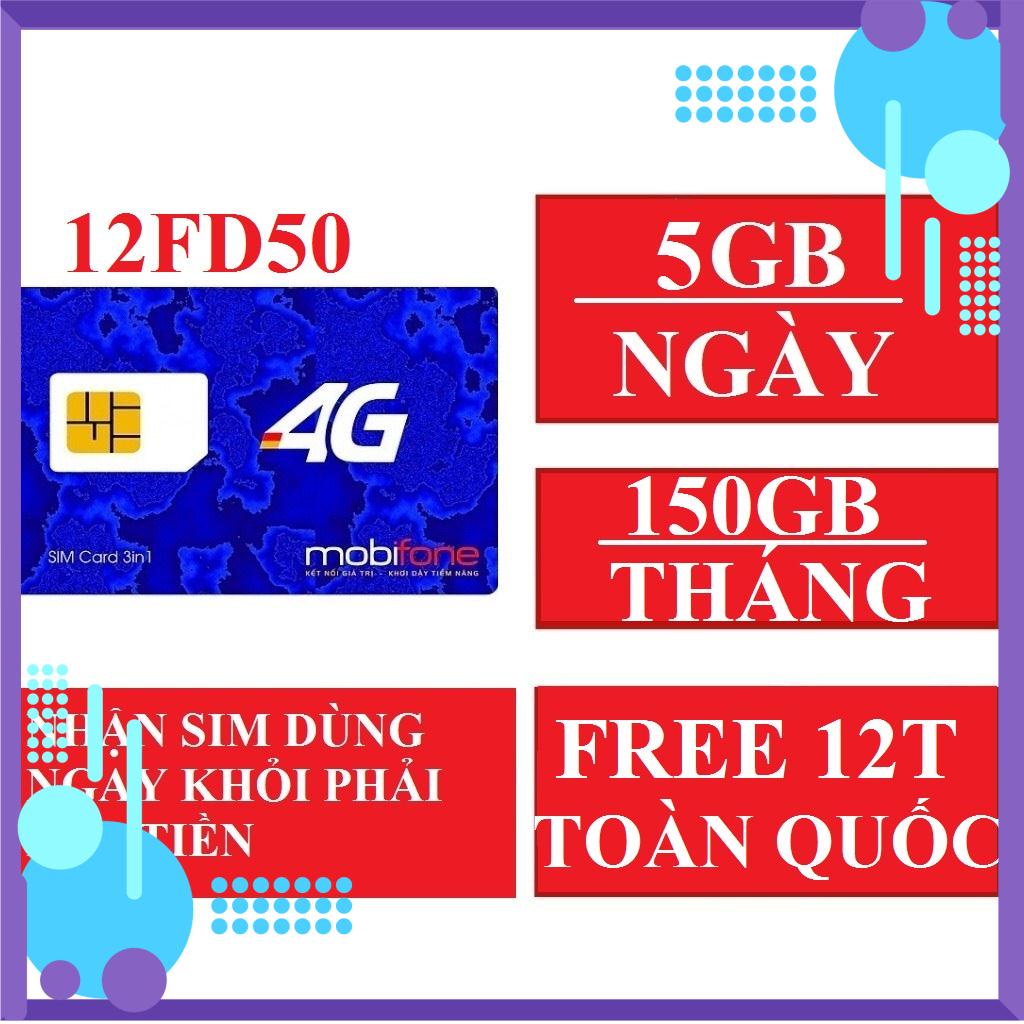 SIM 4G 1 NĂM SIM 4G MOBIFONE 12FD50 C90N_CS3N_CV119_LOCAL 3FD50 GIÁ SIÊU RẺ