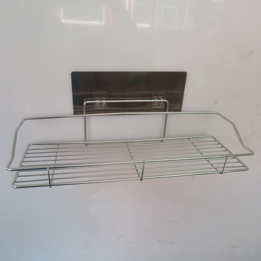 Combo 2 Kệ HCN Dán Tường Inox Để Đồ Phòng Tắm Siêu Tiện Lợi Kèm Theo Miếng Dán Chắc Chắn