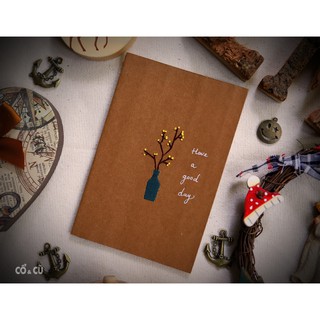 Thiệp sinh nhật thêu hoa văn handmade