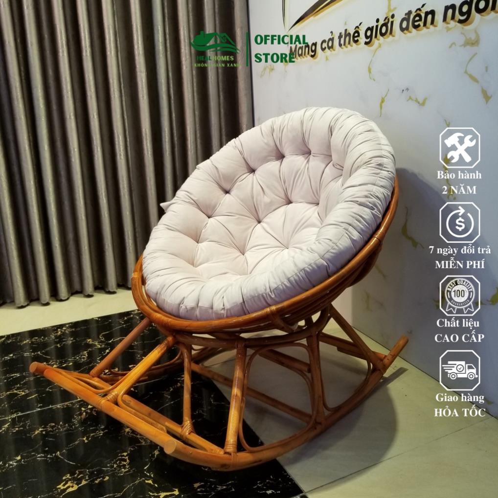 Ghế lười thư giãn bập bênh papasan mây phòng ngủ cho bé, trang trí phòng khách nghỉ ngơi đọc sách / Đà Nẵng