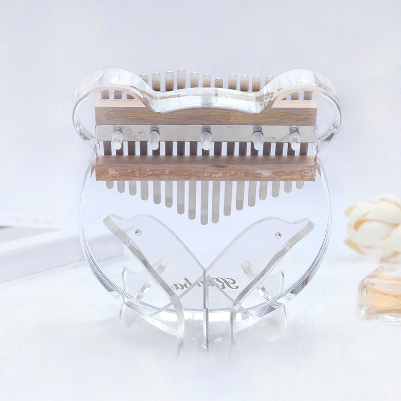 Giá Đỡ Đàn Kalimba 10-key 17 Phím Bằng Acrylic Hình Cá Heo Đính Đá Pha Lê