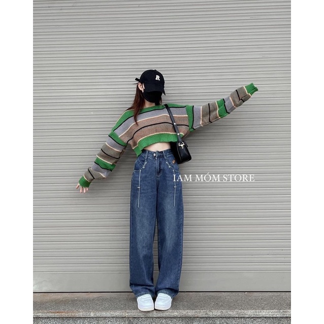 ÁO LEN CRT KẺ XANH HÀNG QC