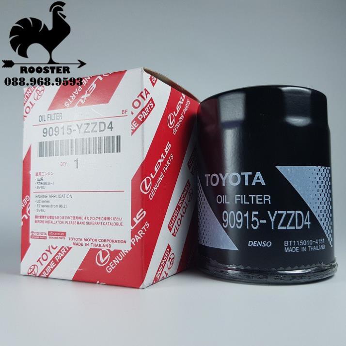 Lọc nhớt, lọc dầu động cơ xe Fortuner, Innova, Prado, Landcruiser, Hilux, Hiace (Mã: 90915YZZD4)